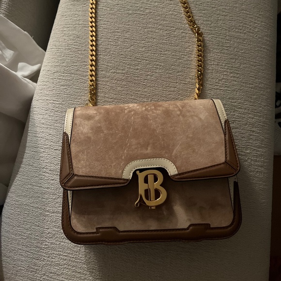 Suede Burberry TB Bag - Picture 1 of 2